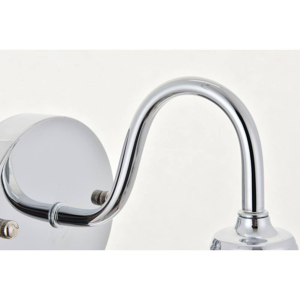Back. Living District - Etude 1 light chrome Wall Sconce - Chrome.