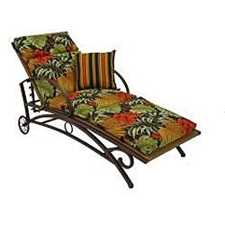 Left. Hivvago - Resin Wicker / Steel Multi-Position Chaise Lounge Chair Recliner - brown.