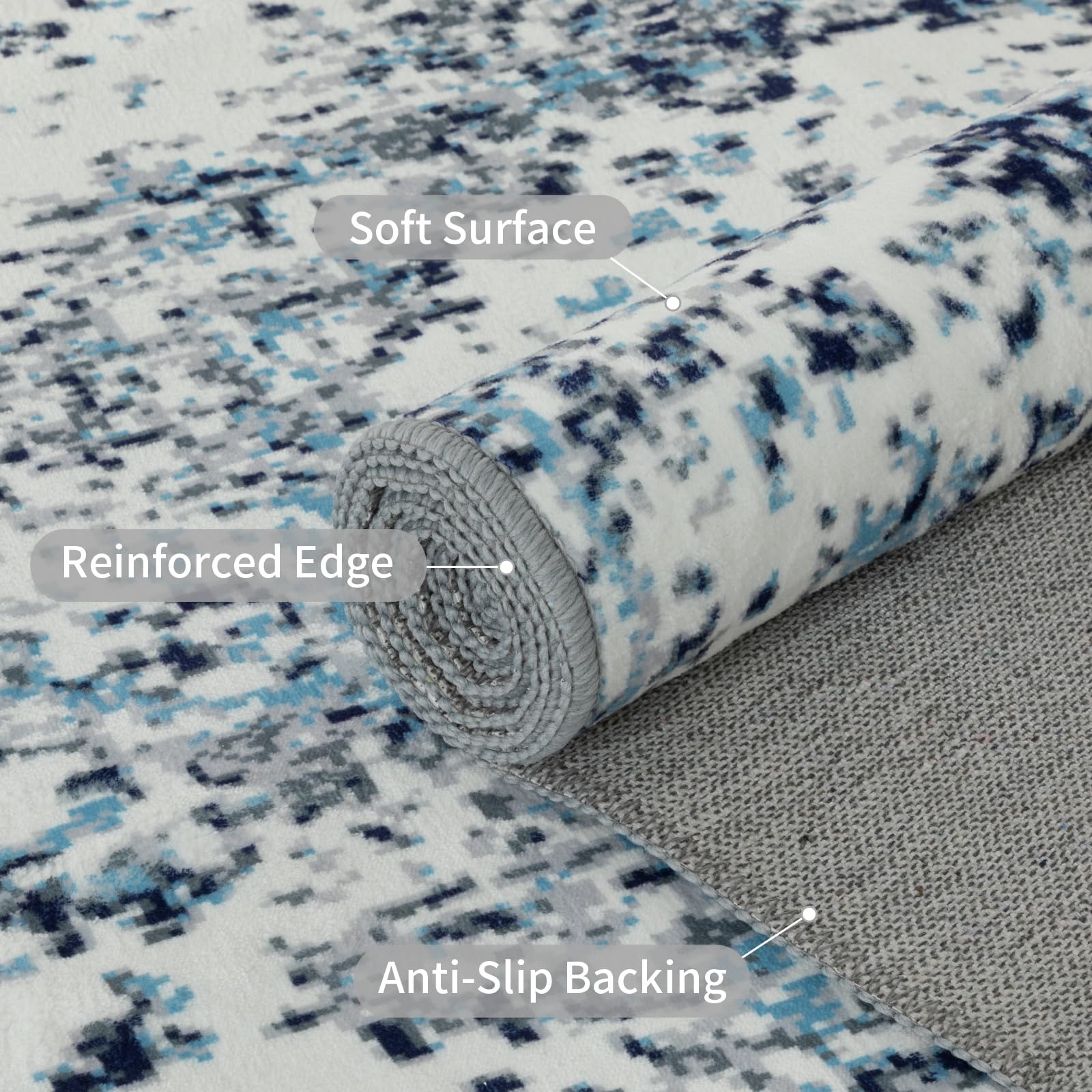 Soft Surface  
Reinforced Edge  
Anti-Slip Backing