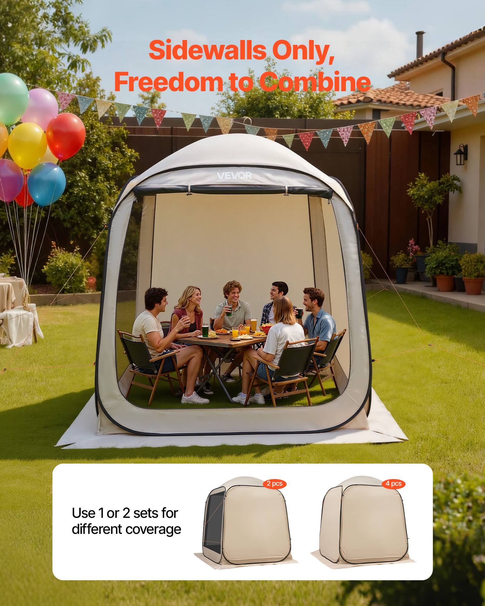 Sidewalls Only, Freedom to Combine

Use 1 or 2 sets for different coverage

2 pcs

4 pcs