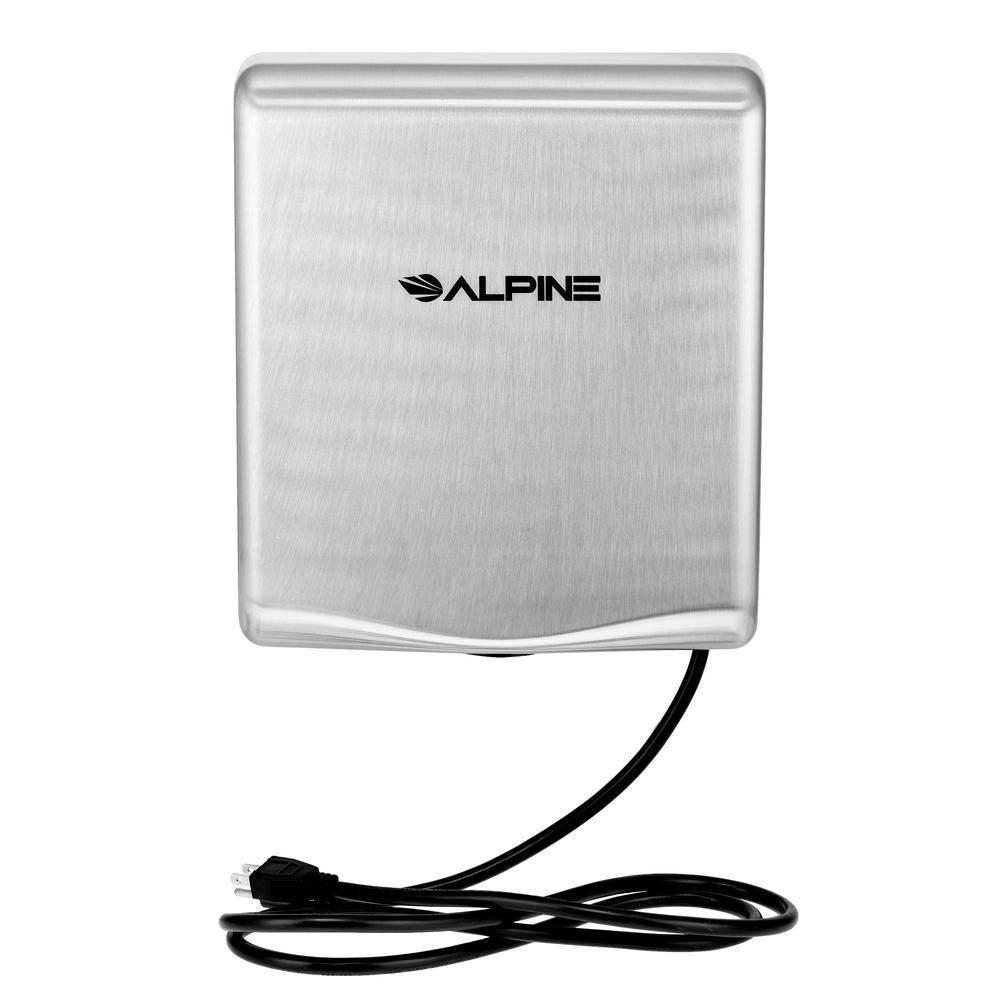 Left. Alpine Industries - Willow Commercial Stainless Steel High Speed Automatic 120V Electric Hand Dryer 2 Pack - Stainless Steel.