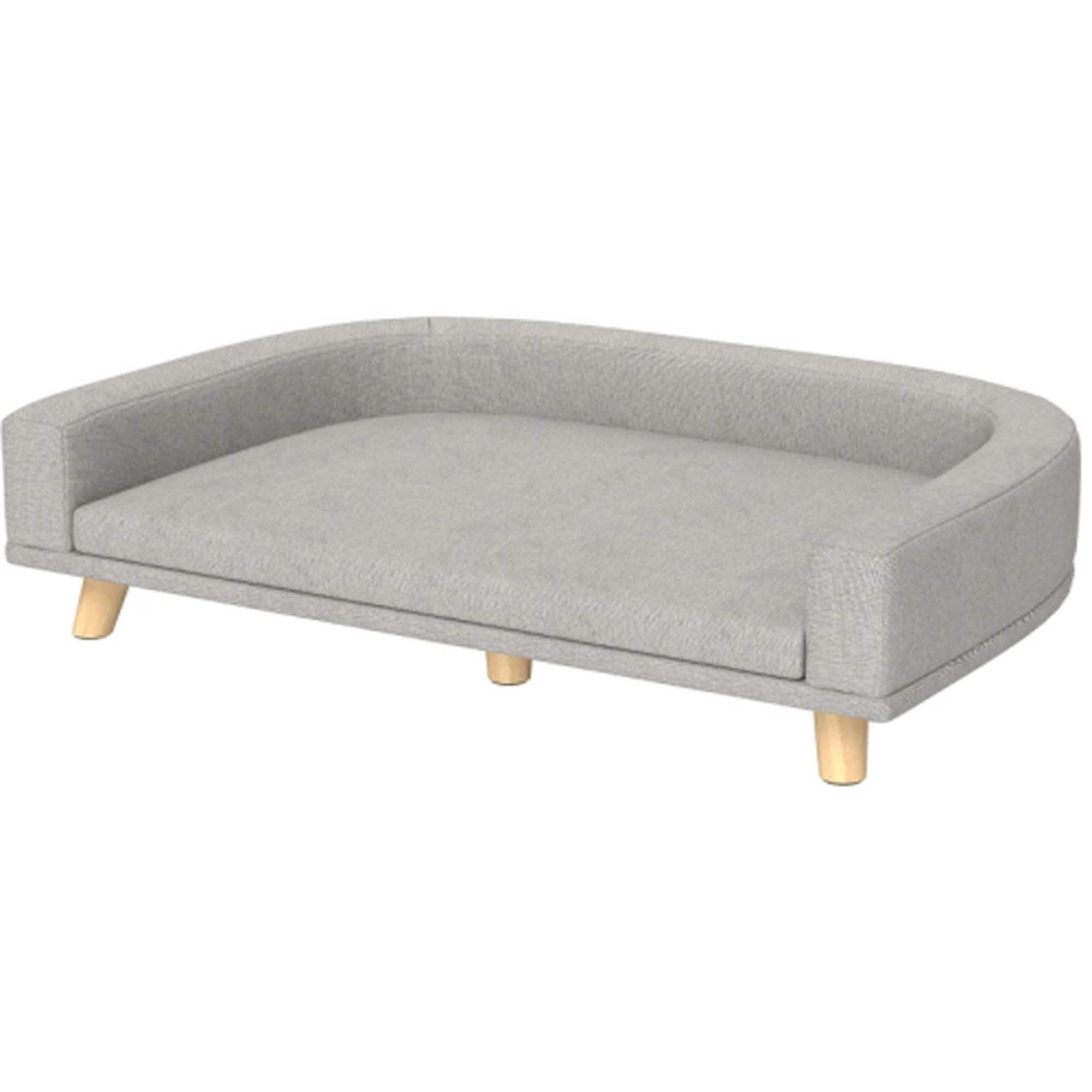 Zeus & Ruta - Pet Sofa Couch Bed with Washable Cushion for Large Dogs,Cats - Gray