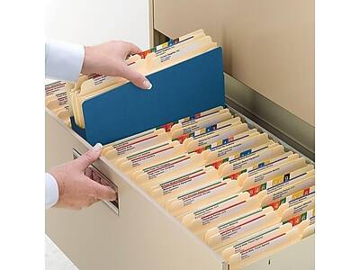 Alt View 5. Smead -  Paper Stock File Pocket, 5.25" Expansion, Letter Size, Blue  - Blue.