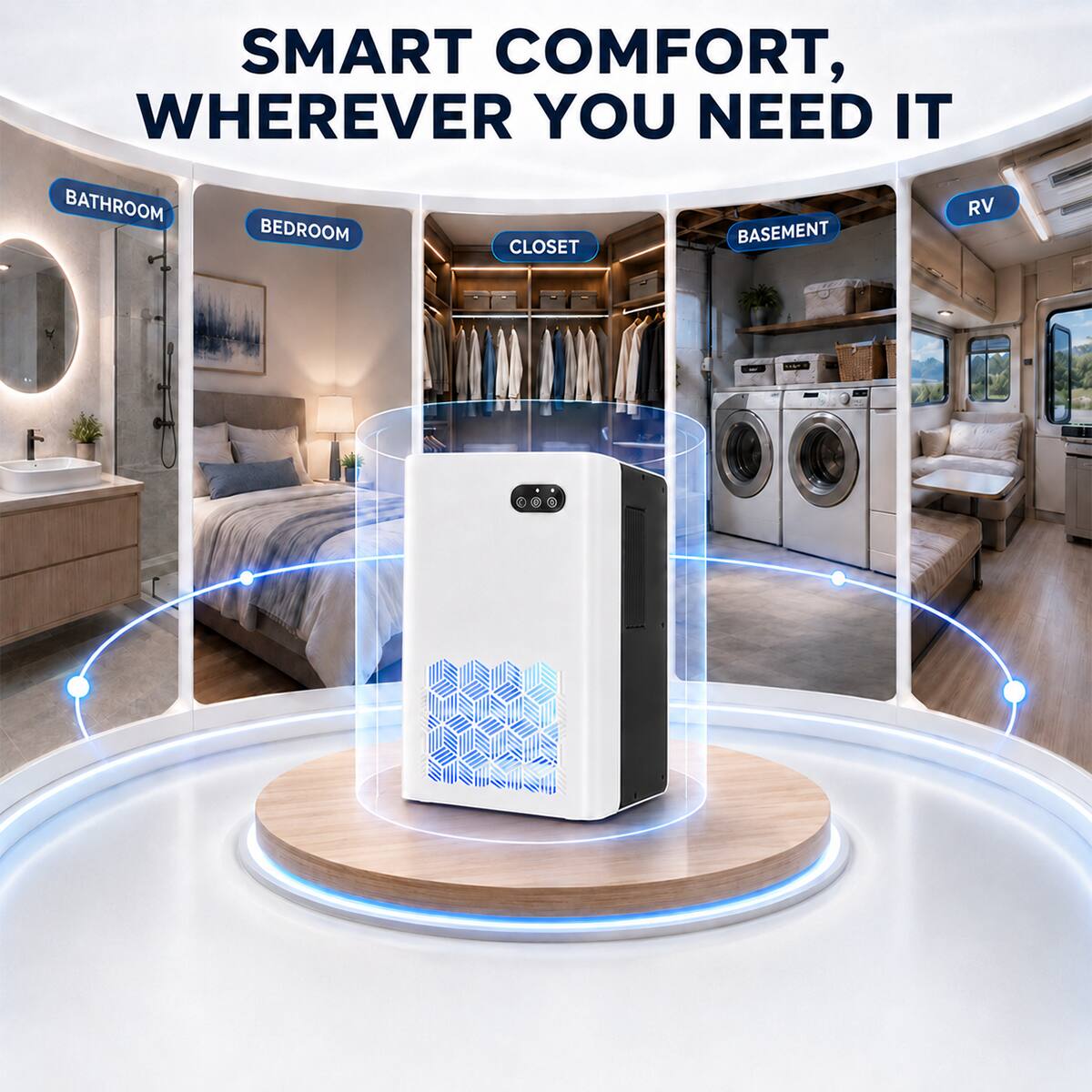 SMART COMFORT, WHEREVER YOU NEED IT  
BATHROOM  
BEDROOM  
CLOSET  
BASEMENT  
RV
