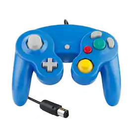 Stock Preferred - Wired NGC Controller Gamepad for Nintendo GameCube,Wii & Wii U Console - Blue