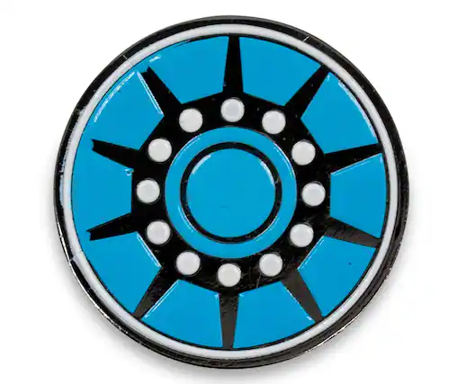Front. Surreal Entertainment - Iron Man Arc Reactor Enamel Collector Pin - Blue.