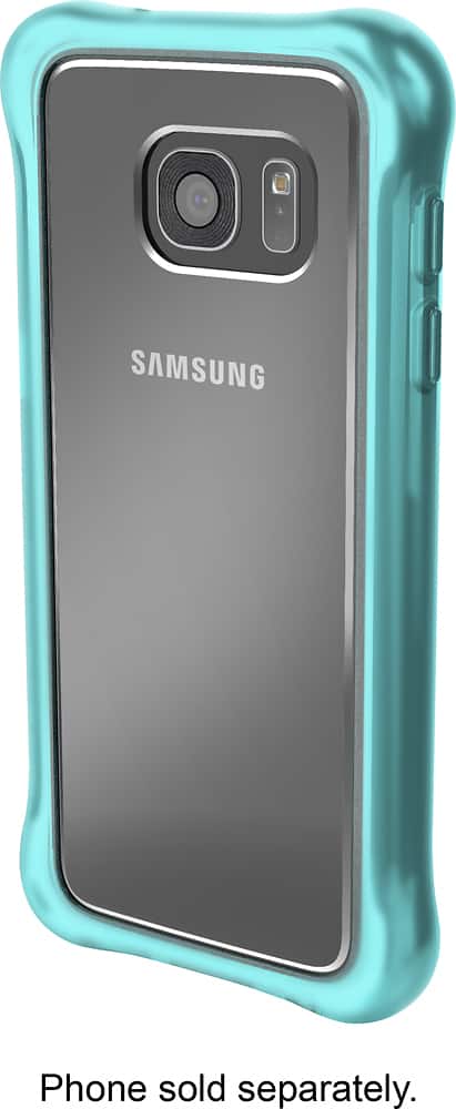 Front. Ballistic - Tungsten Ultra Slim Hard Shell for Samsung Galaxy S7 - Clear / Teal.