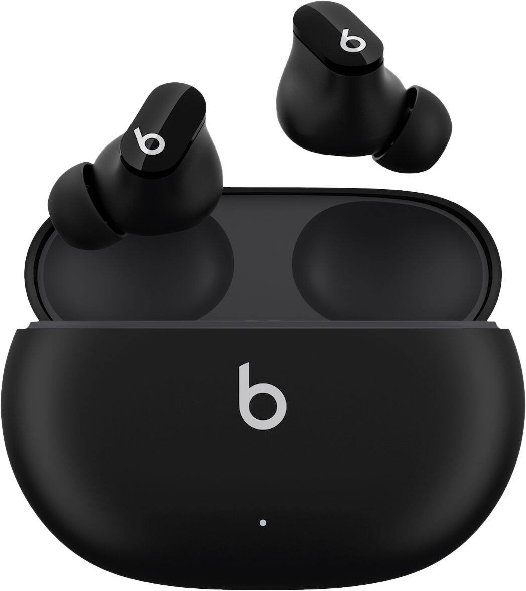 Front. Beats - Beats Studio Buds Totally Wireless Noise Cancelling Earbuds - Black.