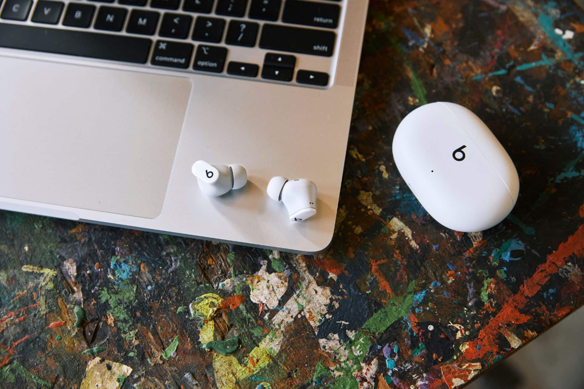Alt View 21. Beats - Beats Studio Buds Totally Wireless Noise Cancelling Earbuds - White.