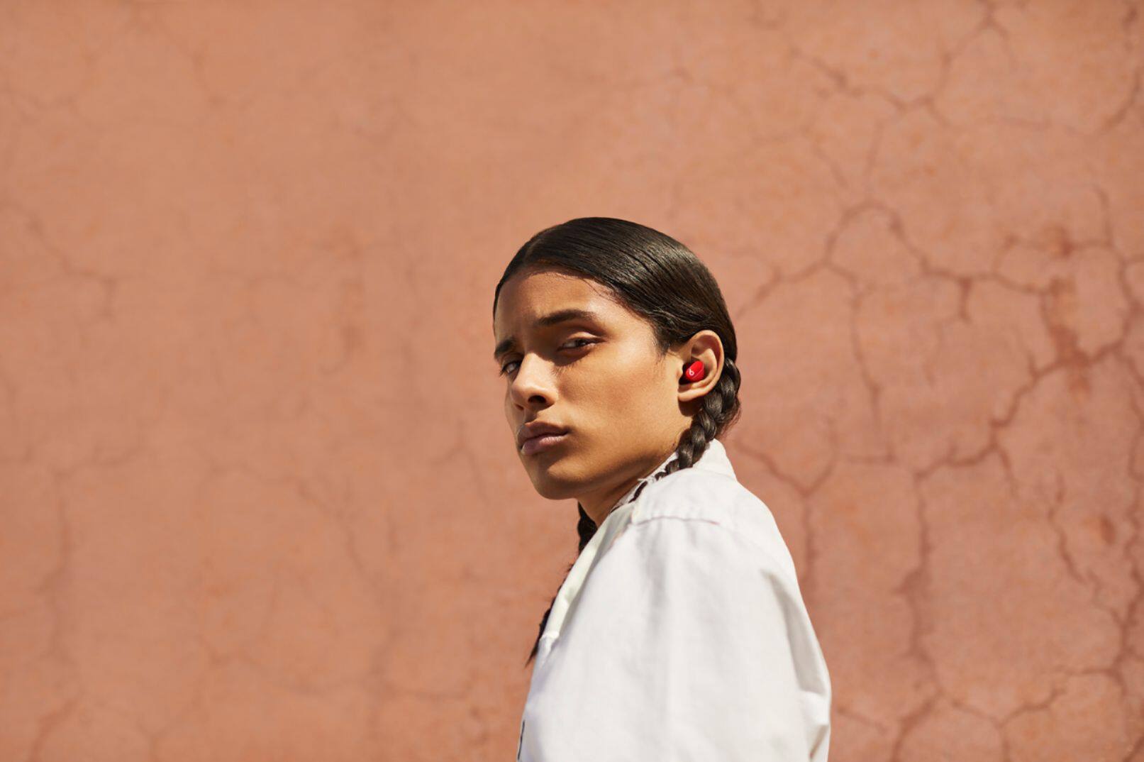 Alt View 18. Beats - Beats Studio Buds Totally Wireless Noise Cancelling Earbuds - Beats Red.