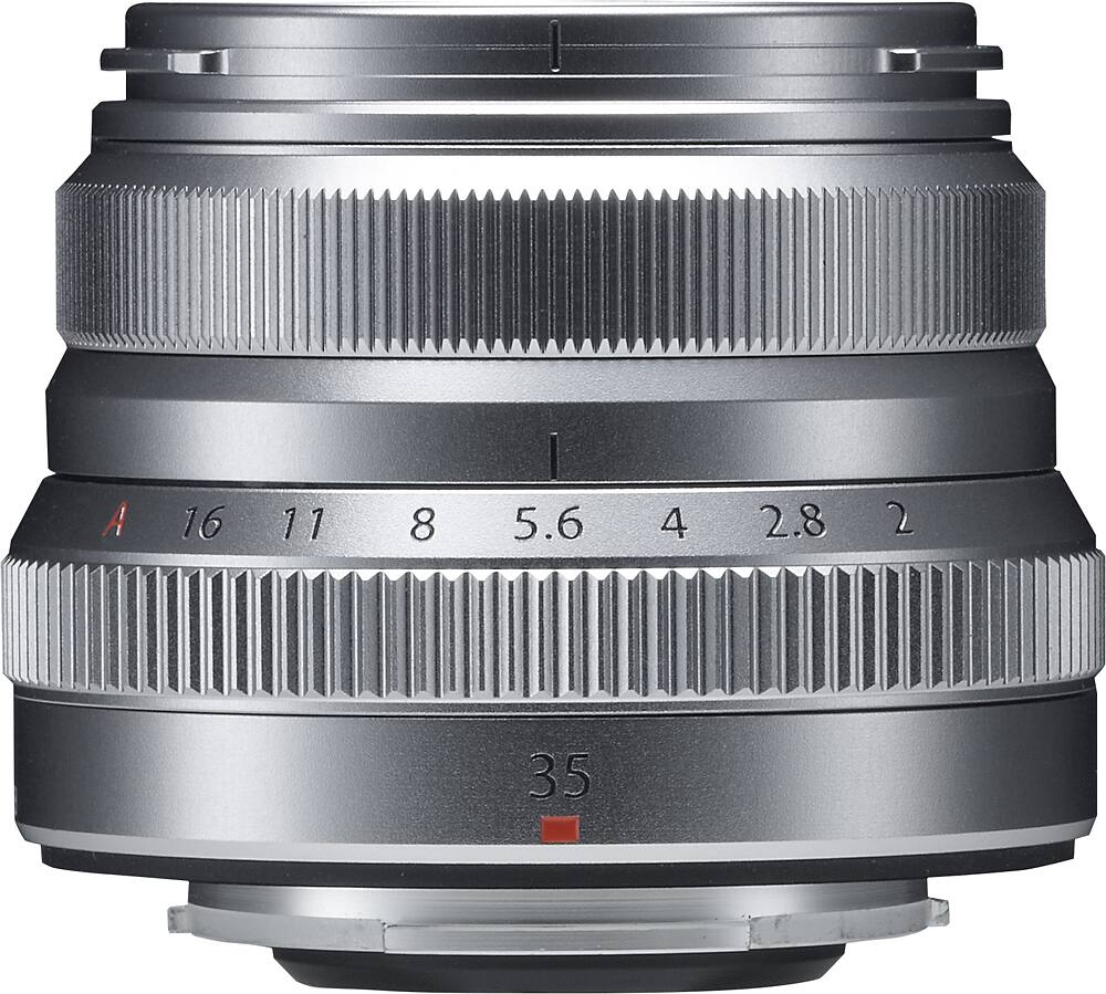 Alt View 1. Fujifilm - FUJINON XF 35mm f/2 R WR Standard Lens for Fujifilm X-Mount System Cameras - Silver.