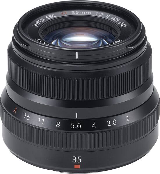 Front Zoom. XF 35mm f/2 R WR Standard Lens for Fujifilm X-Mount System Cameras - Black.