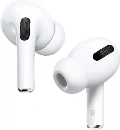 Front. Apple - AirPods Pro (1st generation) with Magsafe Charging Case - White.