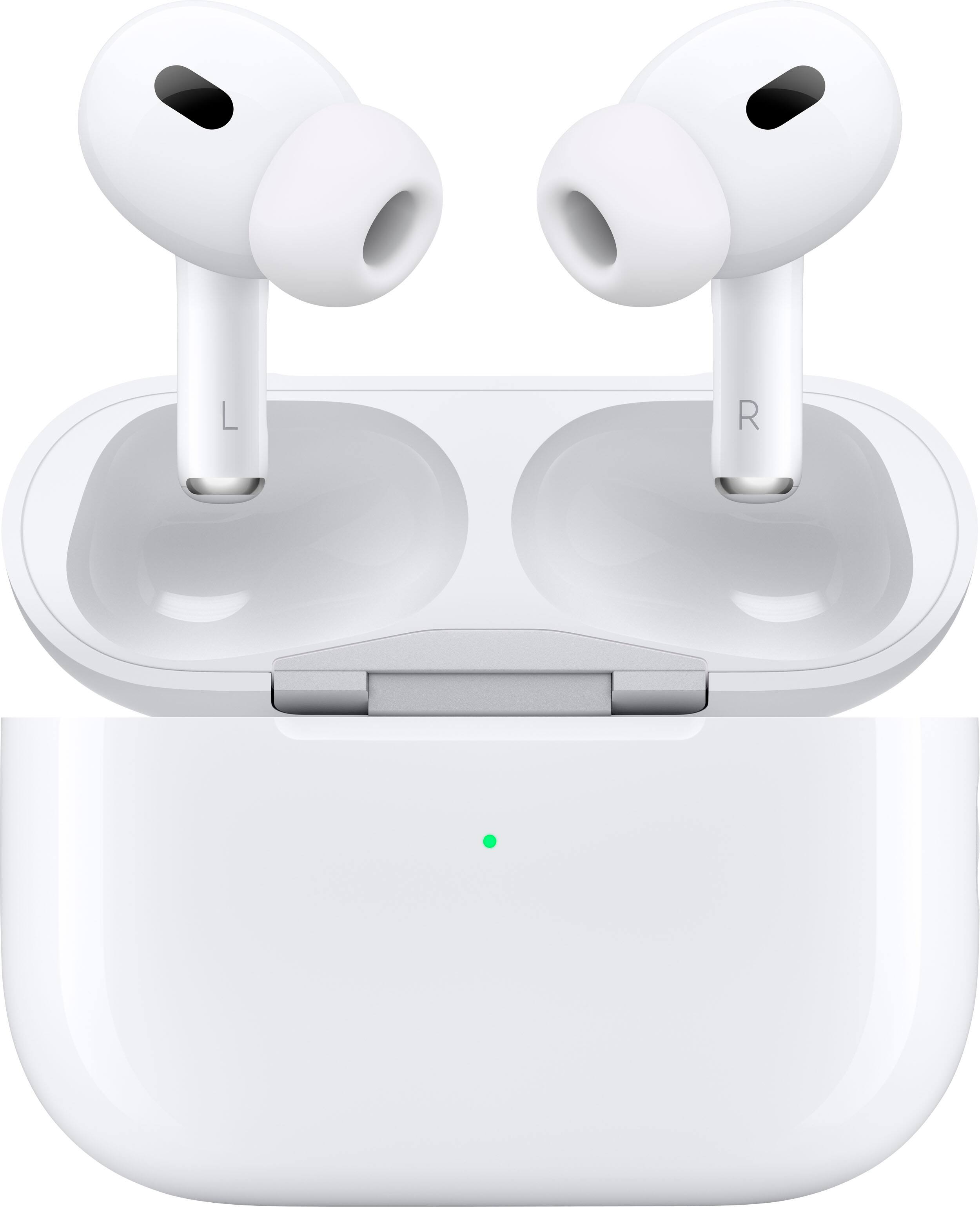 Angle. Apple - AirPods Pro (2nd generation) - White.