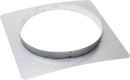 Front Panel Rough-In for Select Viking 8" Remote Flex Blowers - Galvanized Steel