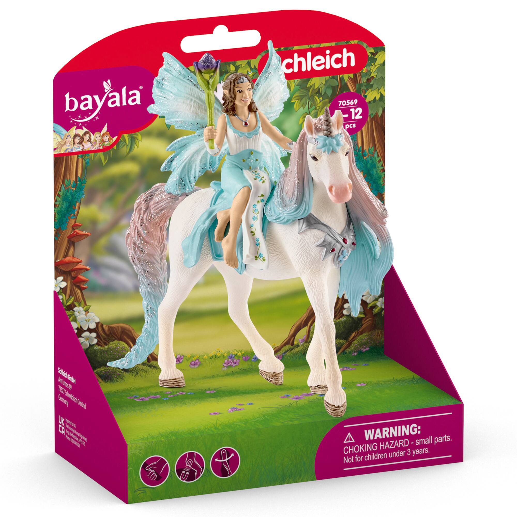 Bayala Chlelch 70569 12 PCs 366 inine he Tt. TEE Gmy Jaleldatic mia UK - CA  a  - -EE het L WARNING: small parts. - CHOKING HAZARD under 3 years. Not for children.