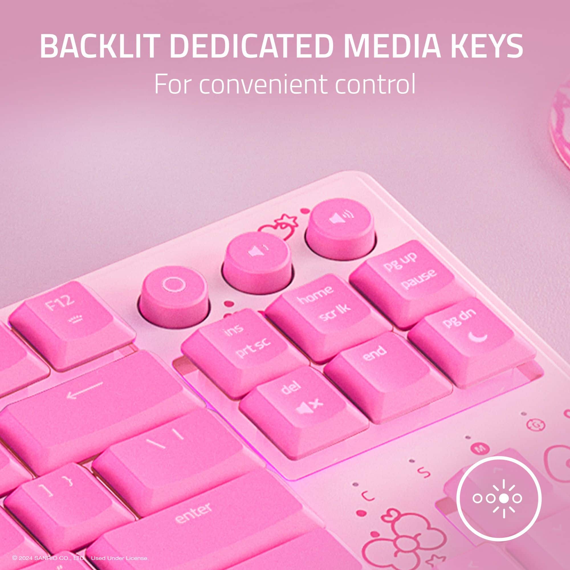Backlit Dedicated Media Keys For Convenient Control.
