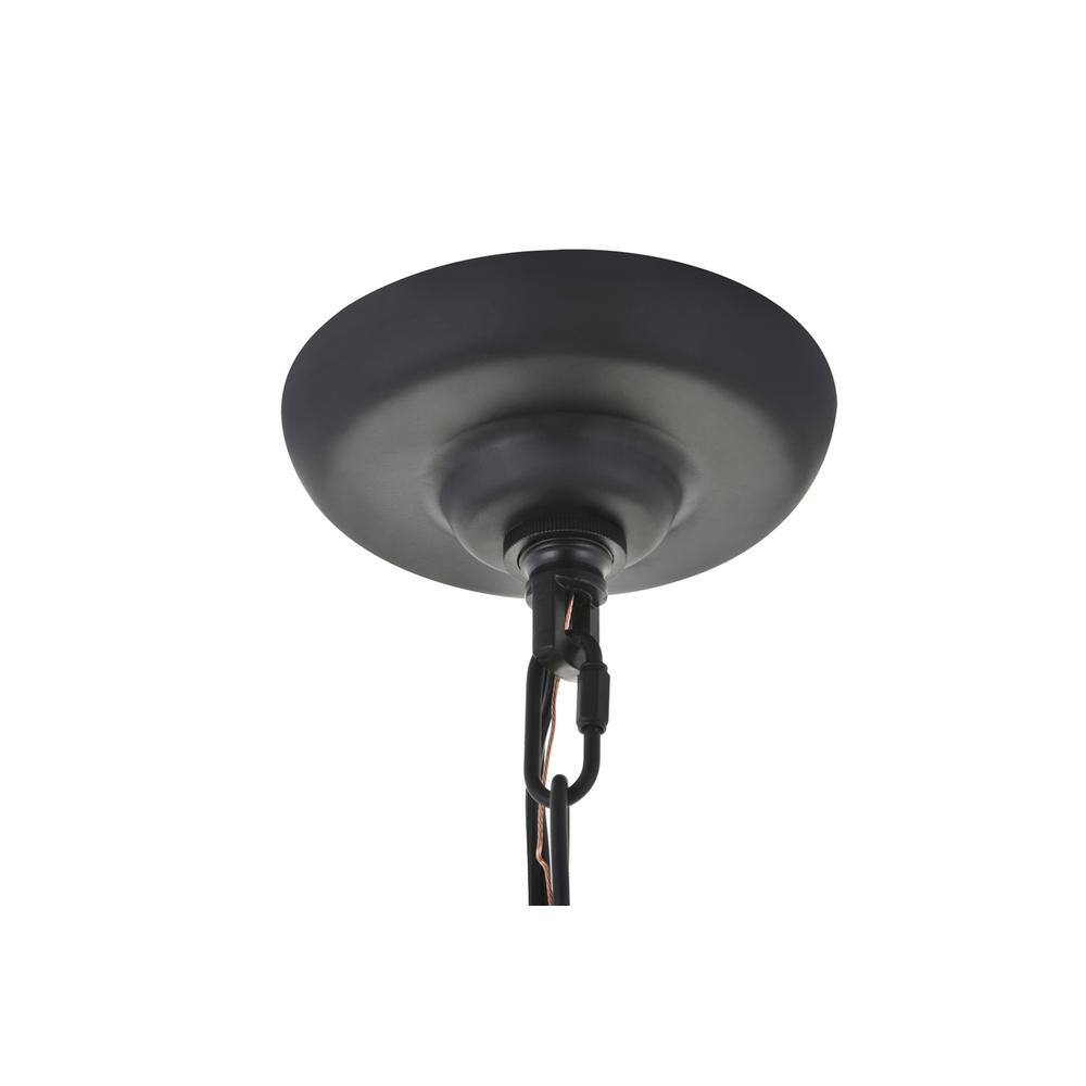 Left. Living District - Selene 6 light Black Pendant - Black And White.