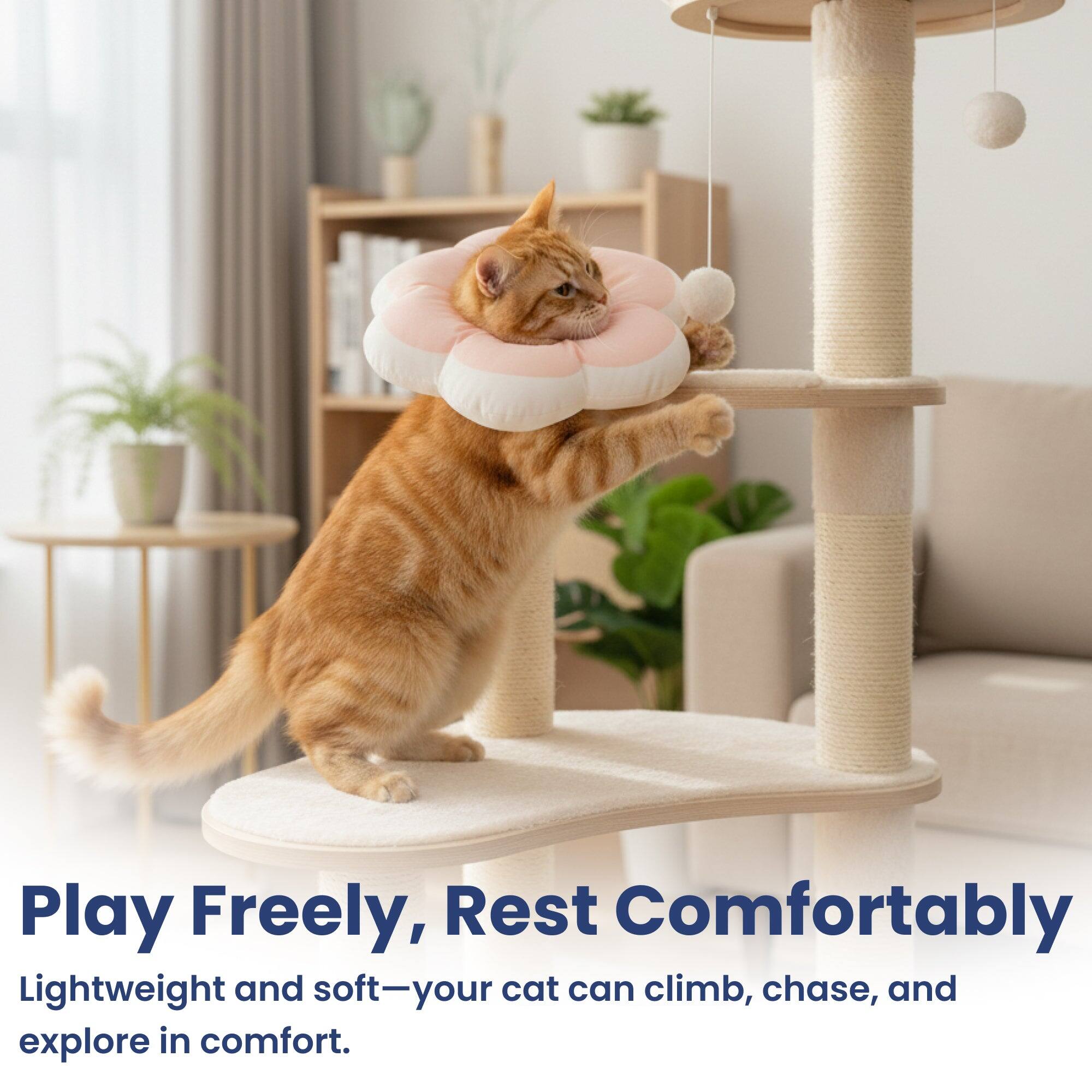 Play Freely, Rest Comfortably  
Lightweight and soft—your cat can climb, chase, and explore in comfort.