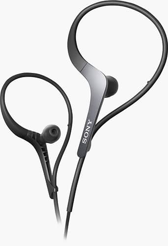 Front. Sony - Earbud Headphones - Black.
