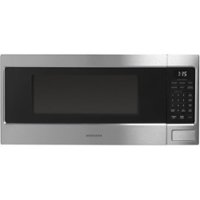 Monogram - 1.1 Cu. Ft. Mid-Size Microwave - Black/stainless steel - Front_Zoom