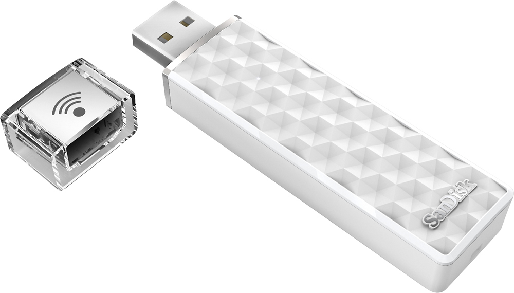 SanDisk Connect 200Gb USB 2.0 Type A Wireless Flash Drive White SDWS4