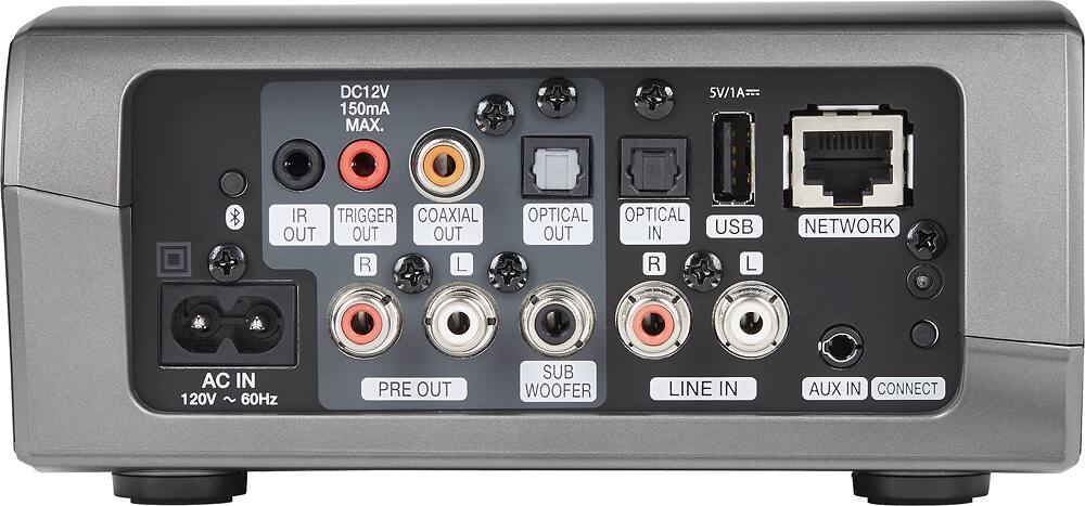 Back. Denon - Heos Link HS2 Streaming Media Player - Black and Gunmetal.