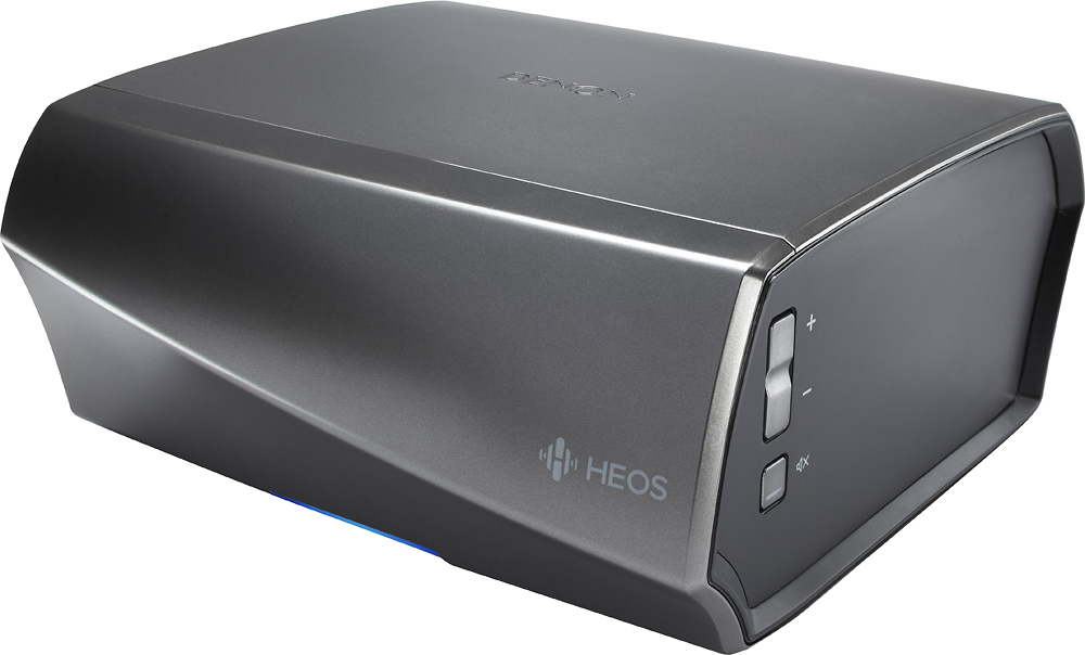 Left View: Denon - Heos Link HS2  Streaming Media Player - Black and Gunmetal