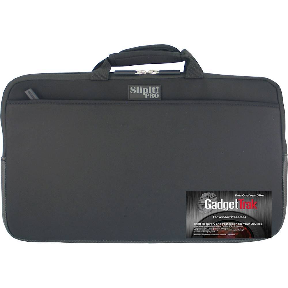 Front. SlipIt! - Pro Laptop Case - Black.