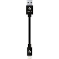 CableLinx - MFi USB Charge and Sync 0.29' Device Cable - Black - Front_Zoom
