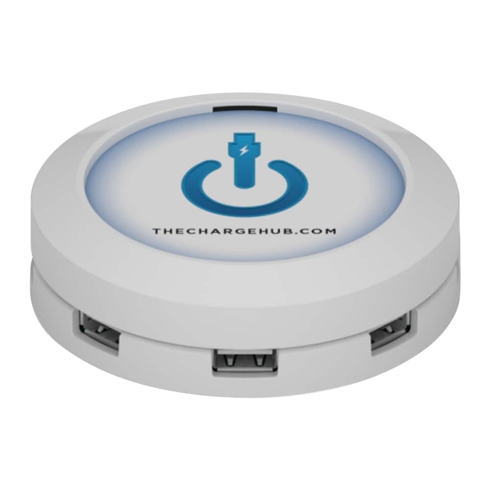 Front. ChargeHub - 7-Port USB Universal Charging Station Super Value Pack - White.