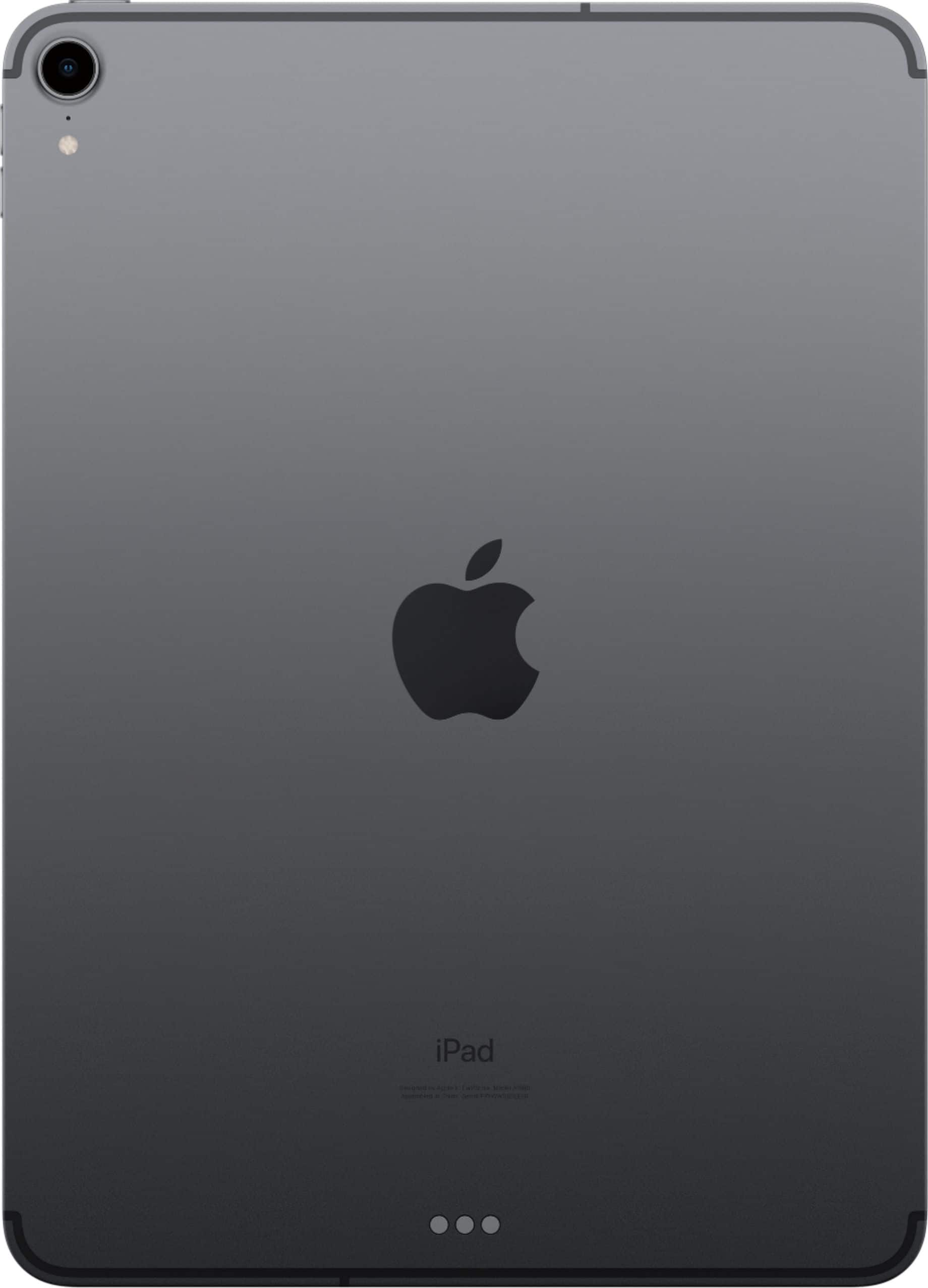 Back View: Apple - 11-Inch iPad Pro (1st Generation) with Wi-Fi + Cellular - 1TB - Space Gray