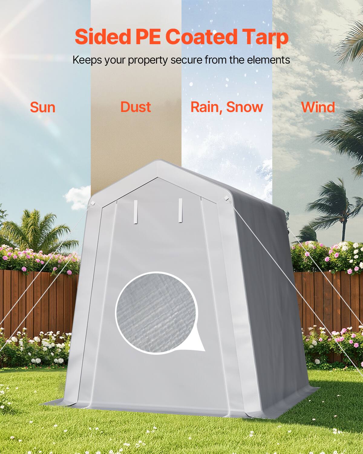 Sided PE Coated Tarp, Keeps your property secure from the elements, Sun, Dust, Rain, Snow, Wind