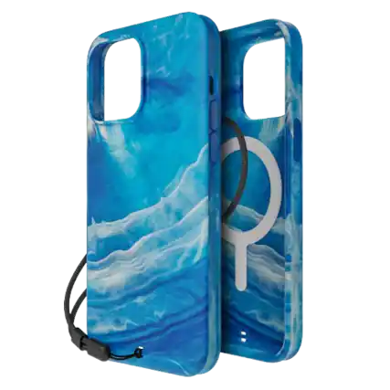 Front. BodyGuardz - BodyGuardz Carve With MagSafe Blue Case - iPhone 15 Pro Max - Blue.