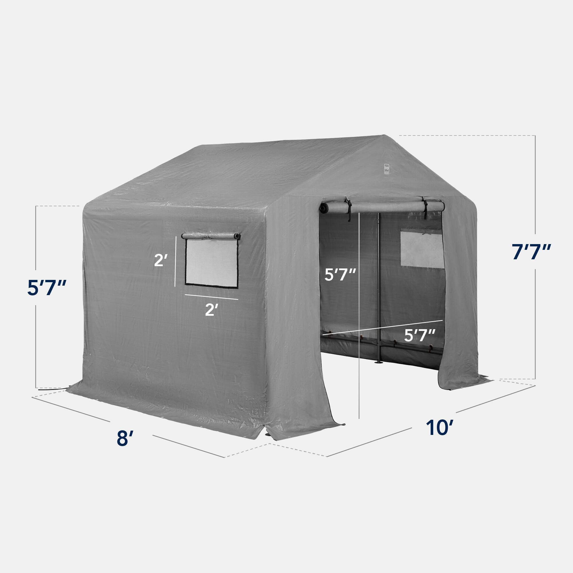 Best Choice Products 10x8ft Outdoor Fabric Storage Shed, Steel