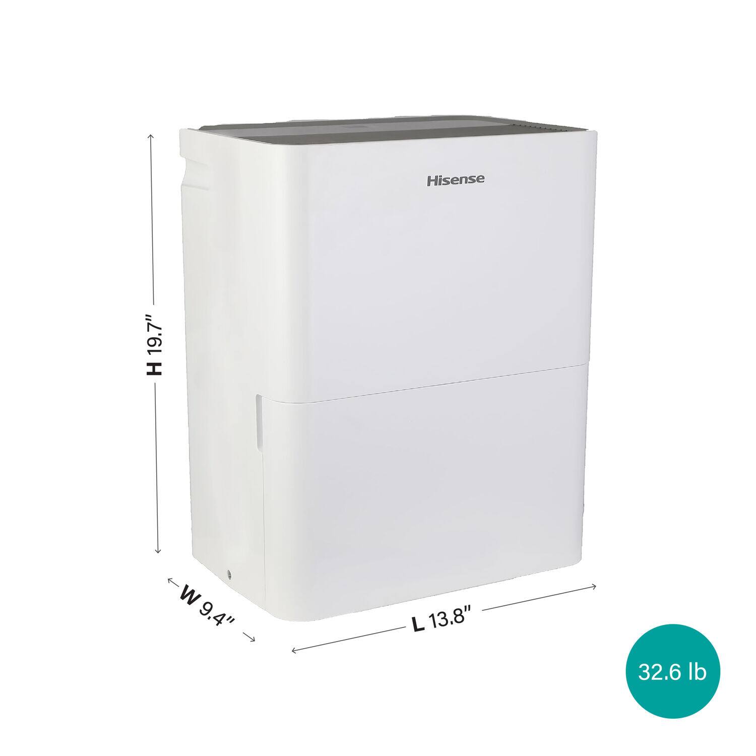 Hisense 19.7" H 4 W 9.4" L 13.8" 32.6 lb