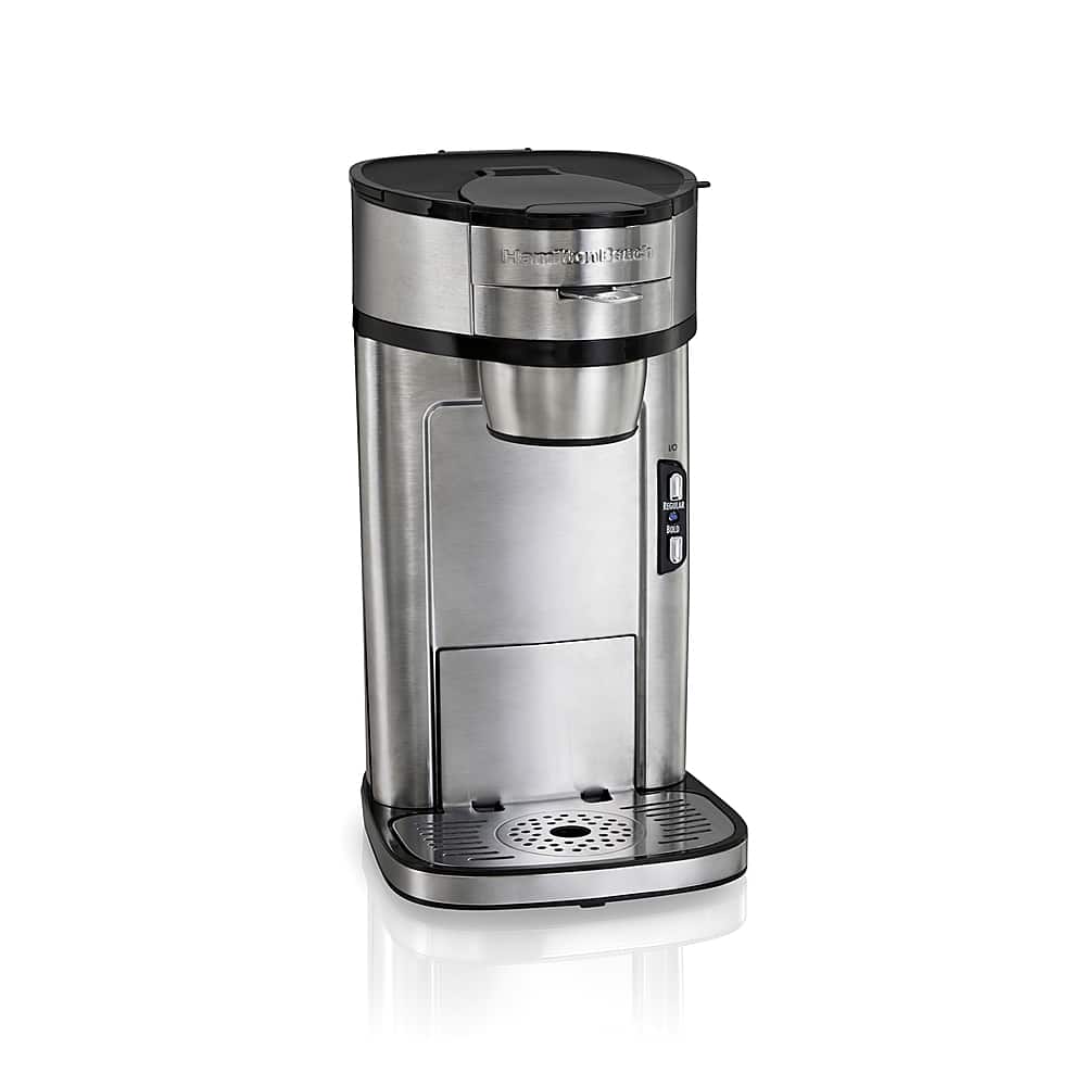 Hamilton Beach - The Scoop Single-Serve Coffee Maker - Stainless Steel - Front_Zoom