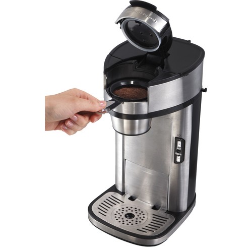 Hamilton Beach The Scoop Single-Serve Coffee Maker 14 Ounce Stainless Steel