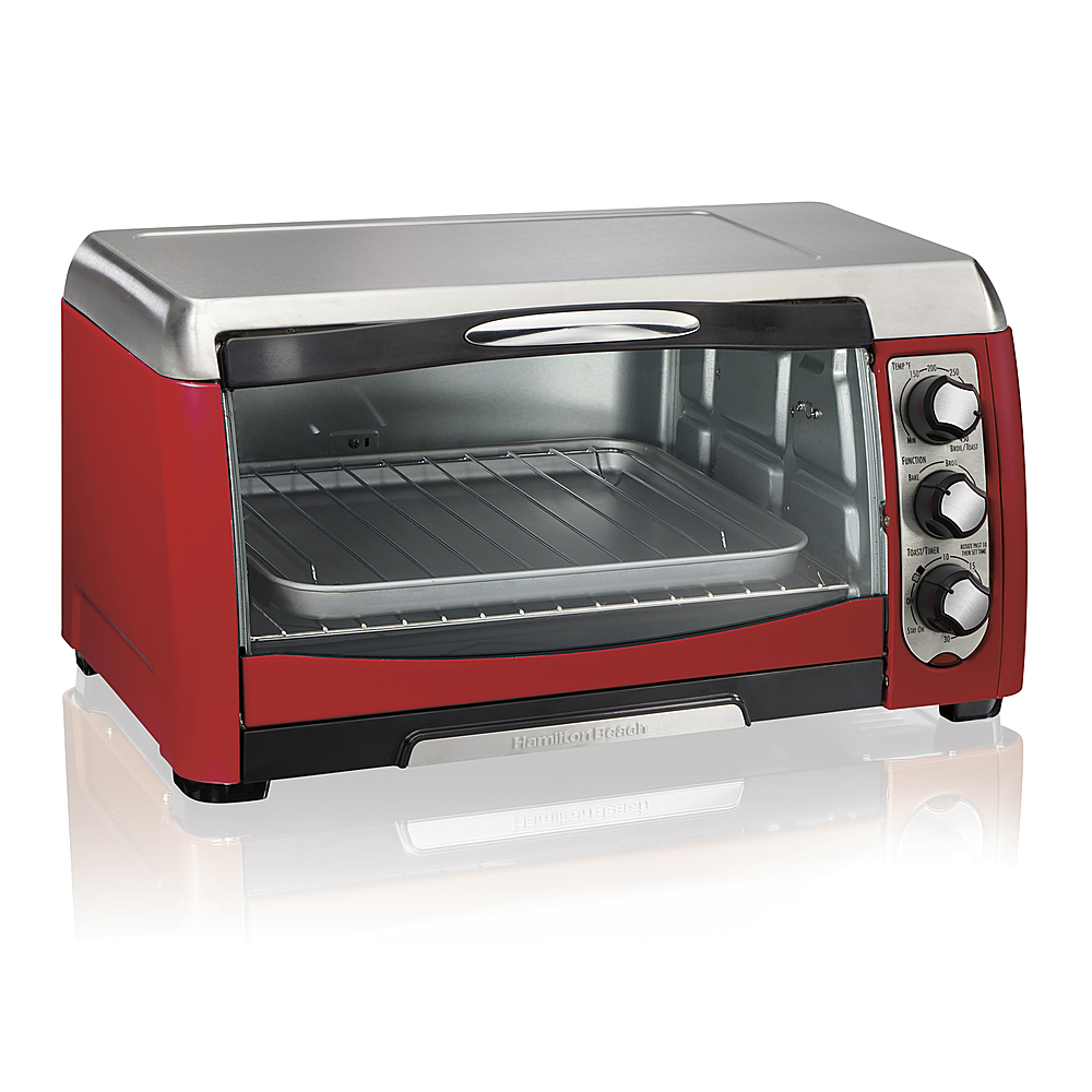 Hamilton Beach 4-Slice Toaster Oven - Red