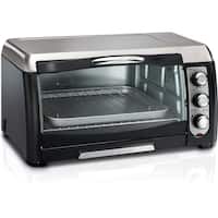Hamilton Beach - 6 Slice Capacity Toaster Oven - Black - Front_Standard