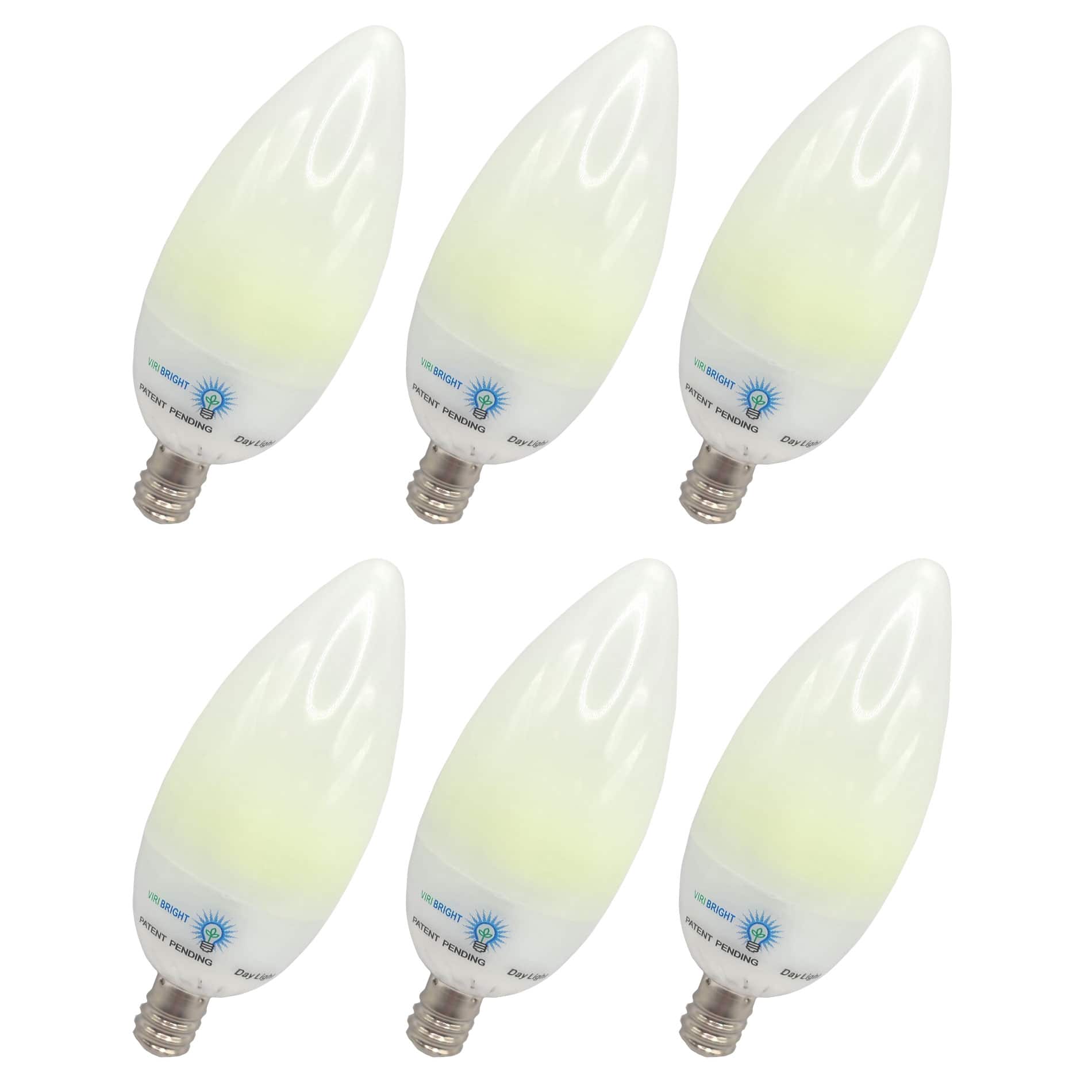 VIRIBRIGHT - B11 LED Candelabra Bulb, E12, Frosted, Non-Dimmable, Daylight (6 Pack) - 6000K price history on PriceWatchPro