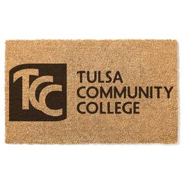 Jardine - Tulsa Community College 18" x 30" Team Logo Doormat - Brown