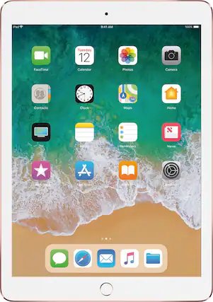 Front. Apple - 9.7-Inch iPad Pro with Wi-Fi + Cellular - 32GB.