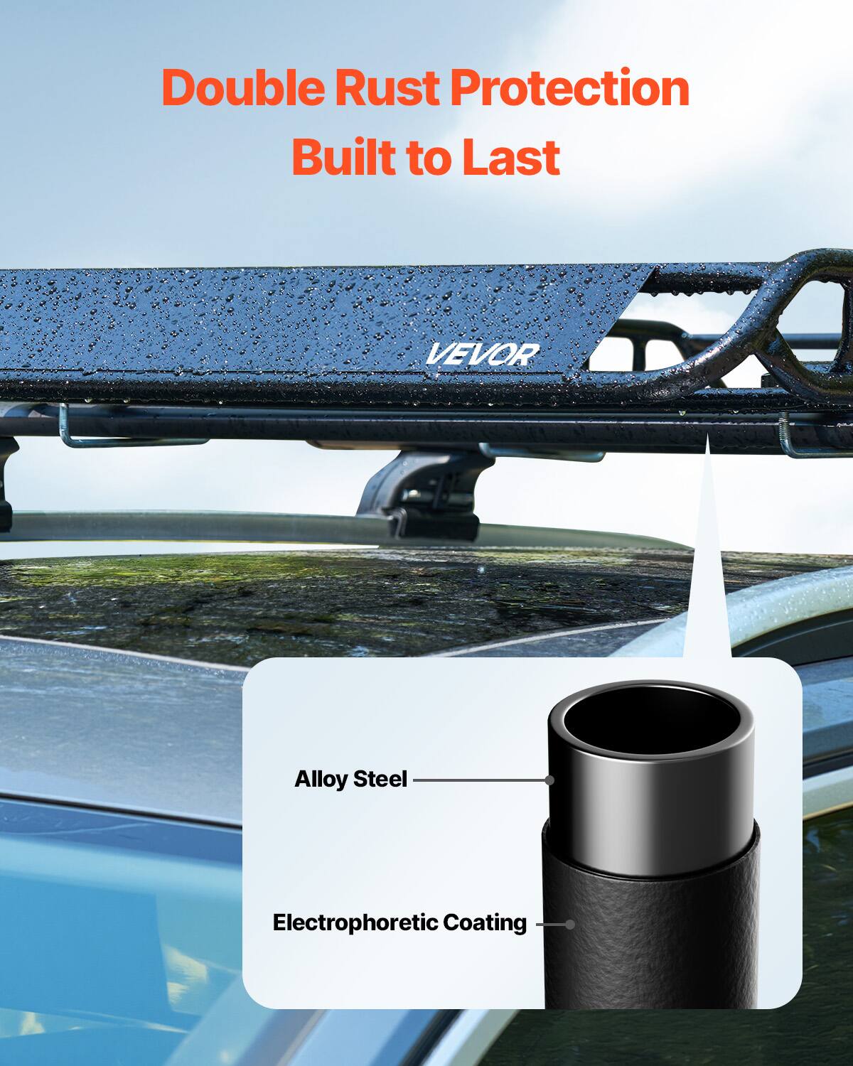 Double Rust Protection  
Built to Last  

VEVOR  

Alloy Steel  
Electrophoretic Coating