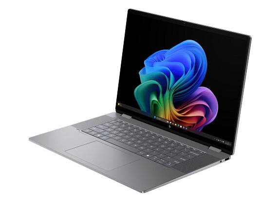 Back. HP - HP OmniBook X Laptop Computer 16" 2K Touch Screen AMD Ryzen AI 7 16 GB - Meteor silver aluminum.