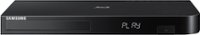 Front. Samsung - BD-J6300 -  Streaming 4K Upscaling 3D Wi-Fi Built-In Blu-ray Player - Black.