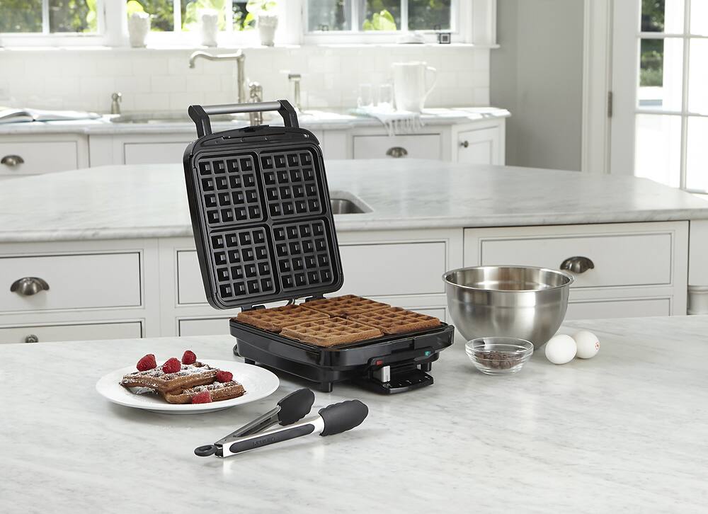 Alt View 11. Cuisinart - 4-Slice Belgian Waffle Maker - Stainless Steel.