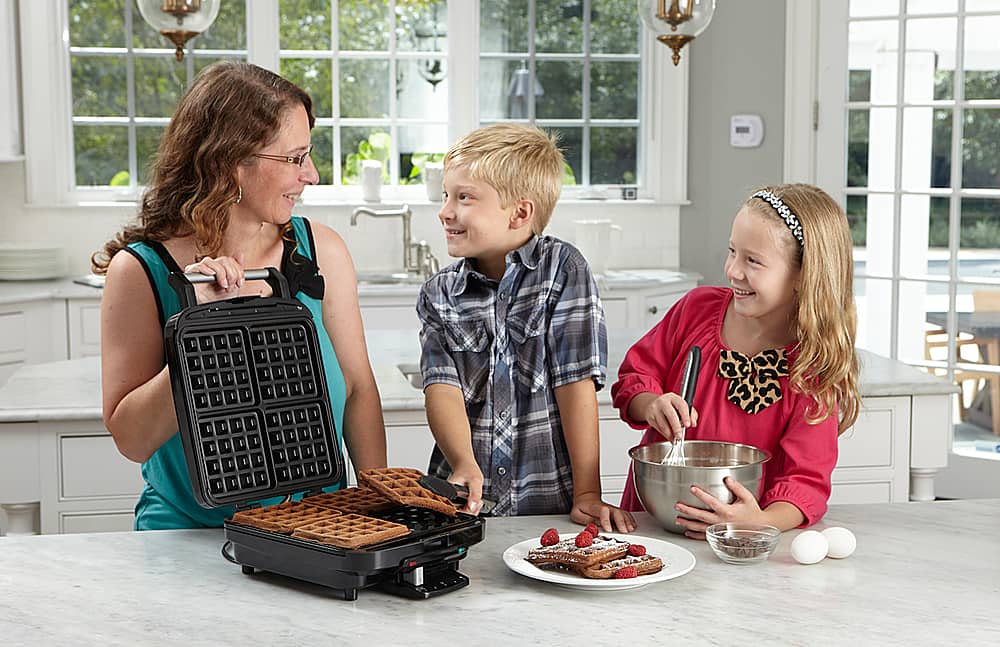 Alt View 16. Cuisinart - 4-Slice Belgian Waffle Maker - Stainless Steel.