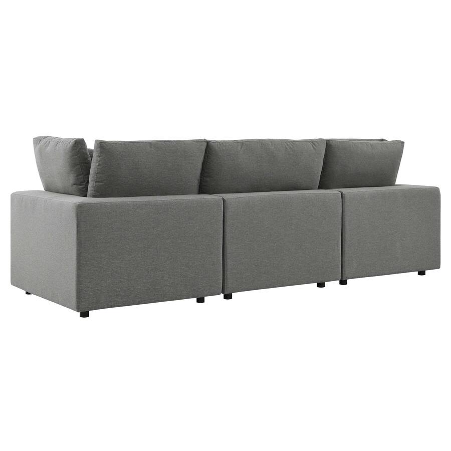 Commix Overstuffed Outdoor Patio Sofa by Modway Charcoal EEI-5578-CHA ...