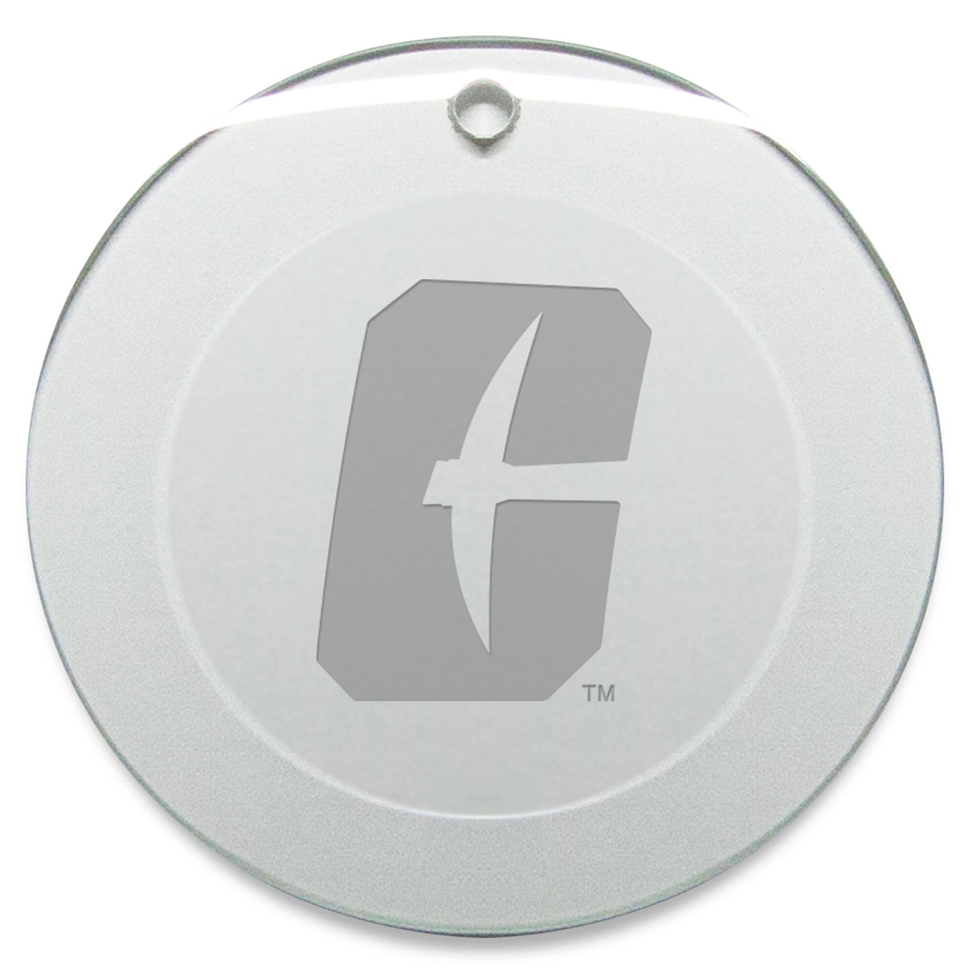 Front. Jardine - Charlotte 49ers 3'' Glass Round Ornament - Multicolor.